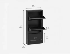 BERT modern 3-door shoe cabinet