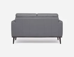 BETTA 100% leather mid century loveseat