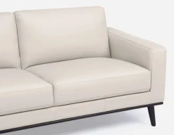 BETTA 100% leather mid century loveseat