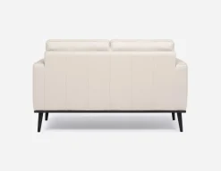 BETTA 100% leather mid century loveseat