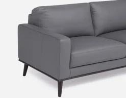 BETTA 100% leather mid century loveseat