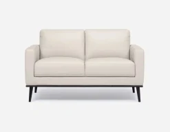 BETTA 100% leather mid century loveseat