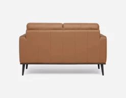 BETTA 100% leather mid century loveseat