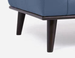 BETTA 100% leather mid century loveseat