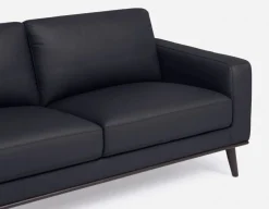 BETTA 100% leather mid century loveseat