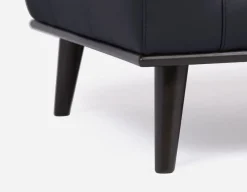 BETTA 100% leather mid century loveseat