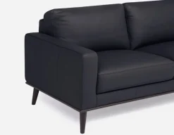 BETTA 100% leather mid century loveseat