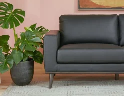 BETTA 100% leather mid century sofa