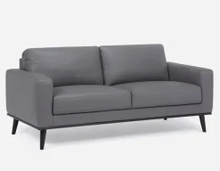 BETTA 100% leather mid century sofa