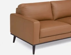BETTA 100% leather mid century sofa