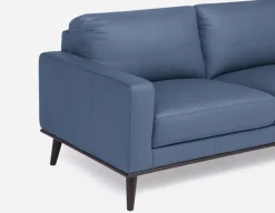 BETTA 100% leather mid century sofa