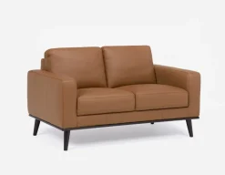 BETTA 100% leather mid century sofa