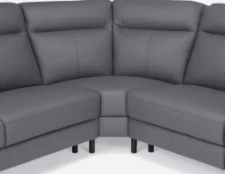 BILLIE left-facing 100% leather power reclining sectional sofa