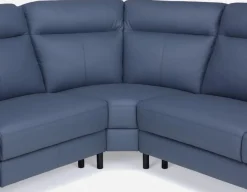 BILLIE right-facing 100% leather power reclining sectional sofa