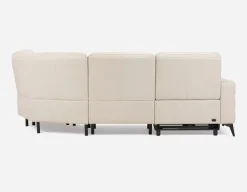 BILLIE right-facing 100% leather power reclining sectional sofa