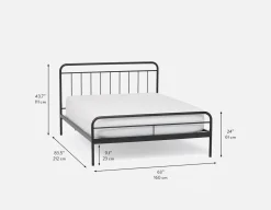 BREE iron queen size bed