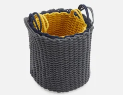 BROCK set of 3 cotton rope baskets