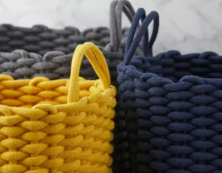 BROCK set of 3 cotton rope baskets
