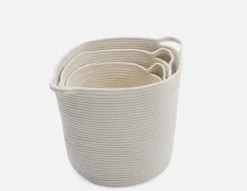 BROOKE set of 3 cotton rope baskets