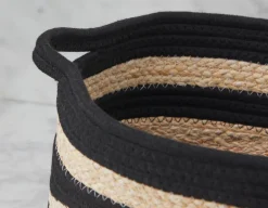 BURON set of 4 maize and cotton rope baskets