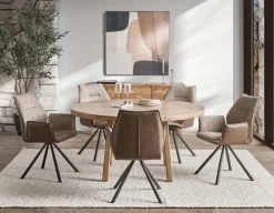 BYRON swivel dining armchair