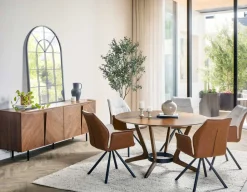 BYRON swivel dining armchair
