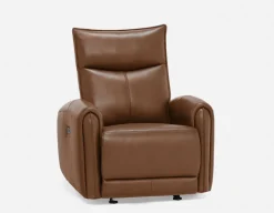 CALVERO contemporary power-reclining loveseat with usb port