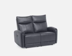 CALVERO contemporary power-reclining loveseat with usb port