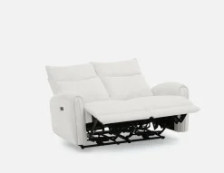 CALVERO contemporary power-reclining loveseat with usb port