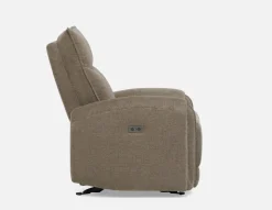CALVERO contemporary power-reclining and glider armchair with usb port