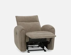 CALVERO contemporary power-reclining and glider armchair with usb port