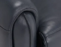 CALVERO contemporary power-reclining and glider 100% leather armchair with usb port