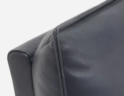 CALVERO contemporary power-reclining and glider 100% leather armchair with usb port