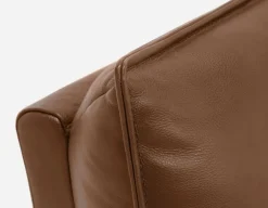 CALVERO contemporary power-reclining and glider 100% leather armchair with usb port