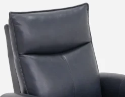 CALVERO contemporary power-reclining and glider 100% leather armchair with usb port