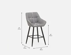 CAMILA elegant counter stool 66 cm