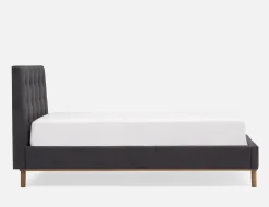 CARME mid-century modern tufted upholstered queen size bed