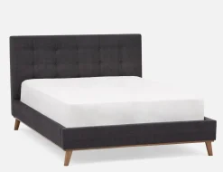 CARME mid-century modern tufted upholstered queen size bed