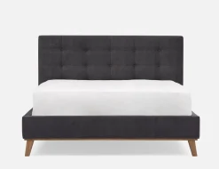 CARME mid-century modern tufted upholstered queen size bed