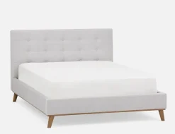 CARME mid-century modern tufted upholstered queen size bed