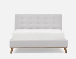 CARME mid-century modern tufted upholstered queen size bed