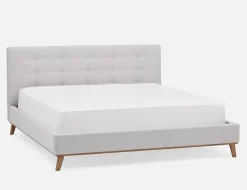 CARME mid-century modern tufted upholstered queen size bed