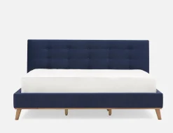 CARME mid-century modern tufted upholstered king size bed