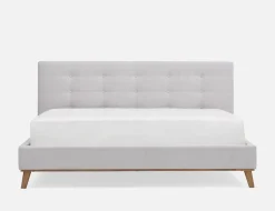 CARME mid-century modern tufted upholstered king size bed