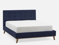 CARME mid-century modern tufted upholstered king size bed