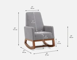 CEDRICK mid-century modern rocking armchair