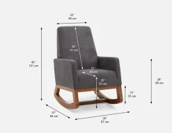 CEDRICK mid-century modern rocking armchair