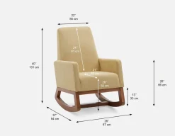 CEDRICK mid-century modern rocking armchair