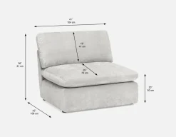 CHABLIS modular armless sofa customize to fit your space