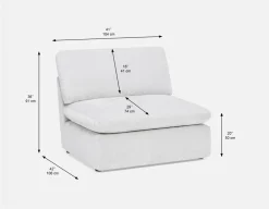 CHABLIS modular armless sofa customize to fit your space